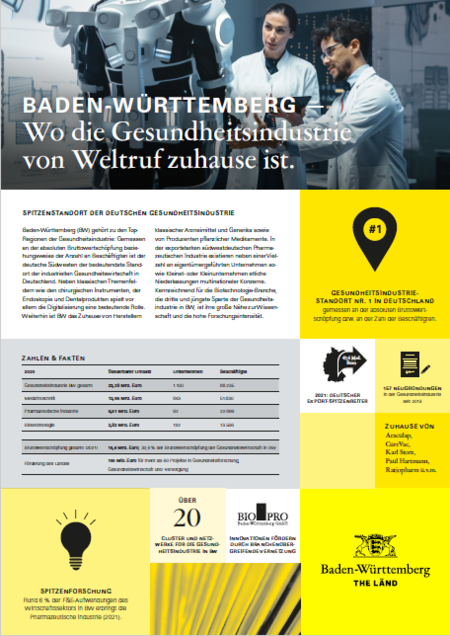 Fact Sheet Gesundheitsindustrie in Baden-Württemberg