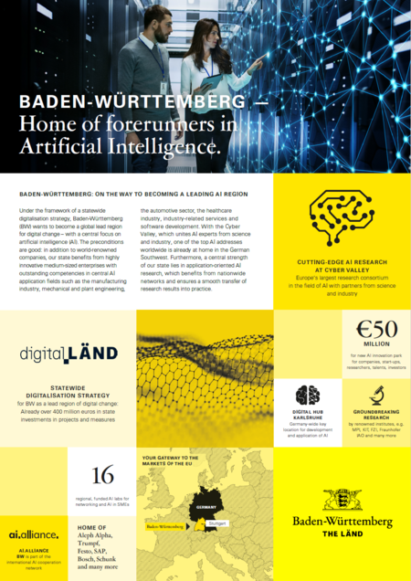 Fact Sheet Artificial Intelligence in Baden-Württemberg